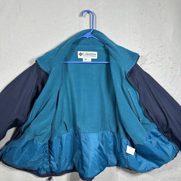 Columbia Sportswear Women's Large Navy Blue Nylon Vintage Jacket - Picture 4 of 10